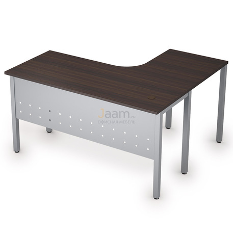 Мебель для персонала Стол криволинейный на металлических опорах левый 2МК.130