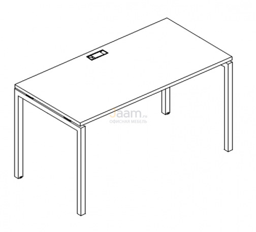 Мебель для персонала Стол письменный на металлокаркасе DUE Б2 005 БП