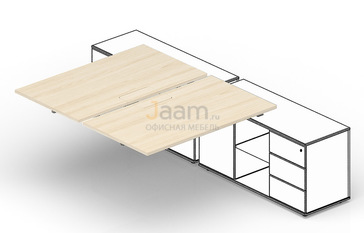 Мебель для персонала Приставной элемент (меламиновые аутлеты) ST2TPM148FU