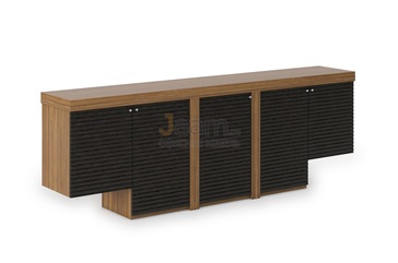 Кабинет руководителя Офисный шкаф-греденция с решетчатыми дверьми DA2691