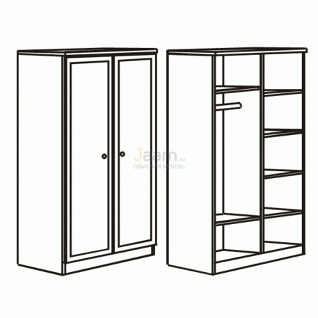 Мебель для гостиниц Гардероб с полками R6802