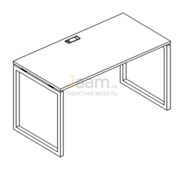 Мебель для персонала Стол письменный на металлокаркасе QUATTRO Б4 022 БП