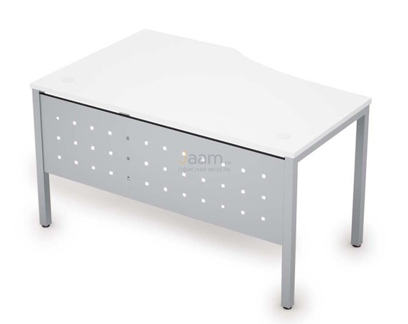 Мебель для персонала Стол криволинейный с экраном из металла правый 6МК.023