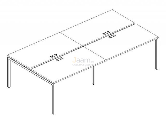 Мебель для персонала Рабочая станция на металлокаркасе DUE Б2 175-2 БП