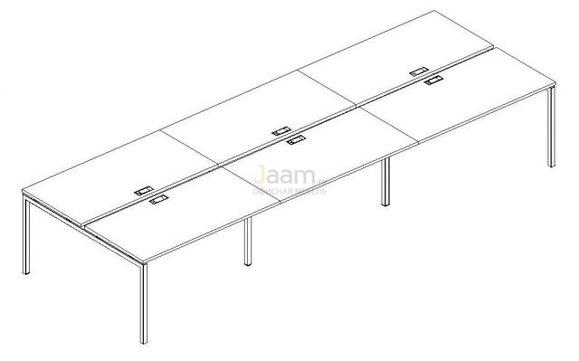 Мебель для персонала Рабочая станция на металлокаркасе DUE Б2 173-3 БП