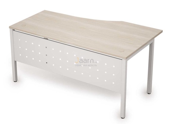 Мебель для персонала Стол криволинейный с экраном из металла левый 6МК.020