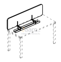 Мебель для персонала Экран настольный фронтальный тканевый с мягким наполнителем для стола 140 А4 Б 877