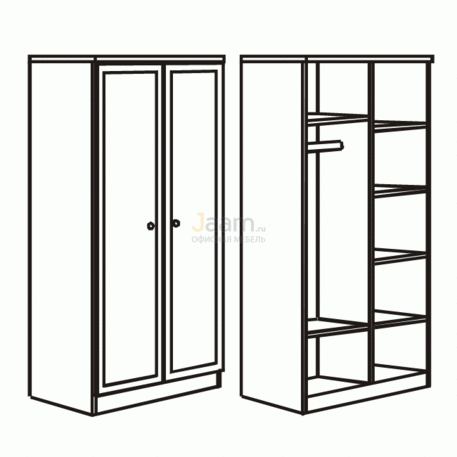 Мебель для гостиниц Гардероб с полками R6806