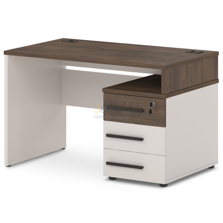 Мебель для персонала Стол с опорной тумбой правый T-21пр