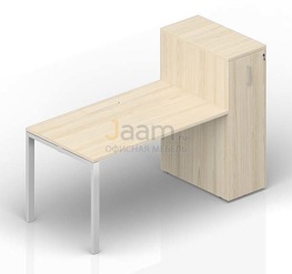 Мебель для персонала Стол с приставным шкафом Tower (меламиновый аутлет) STTPM168T112