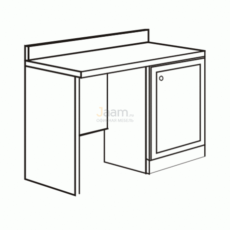 Мебель для гостиниц Стол с воротником для фригобара правый R6109V